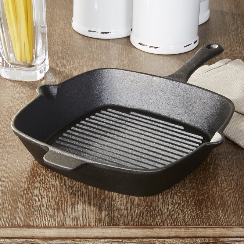 Prep & Savour Cast Iron NonStick Grill Pan & Reviews Wayfair